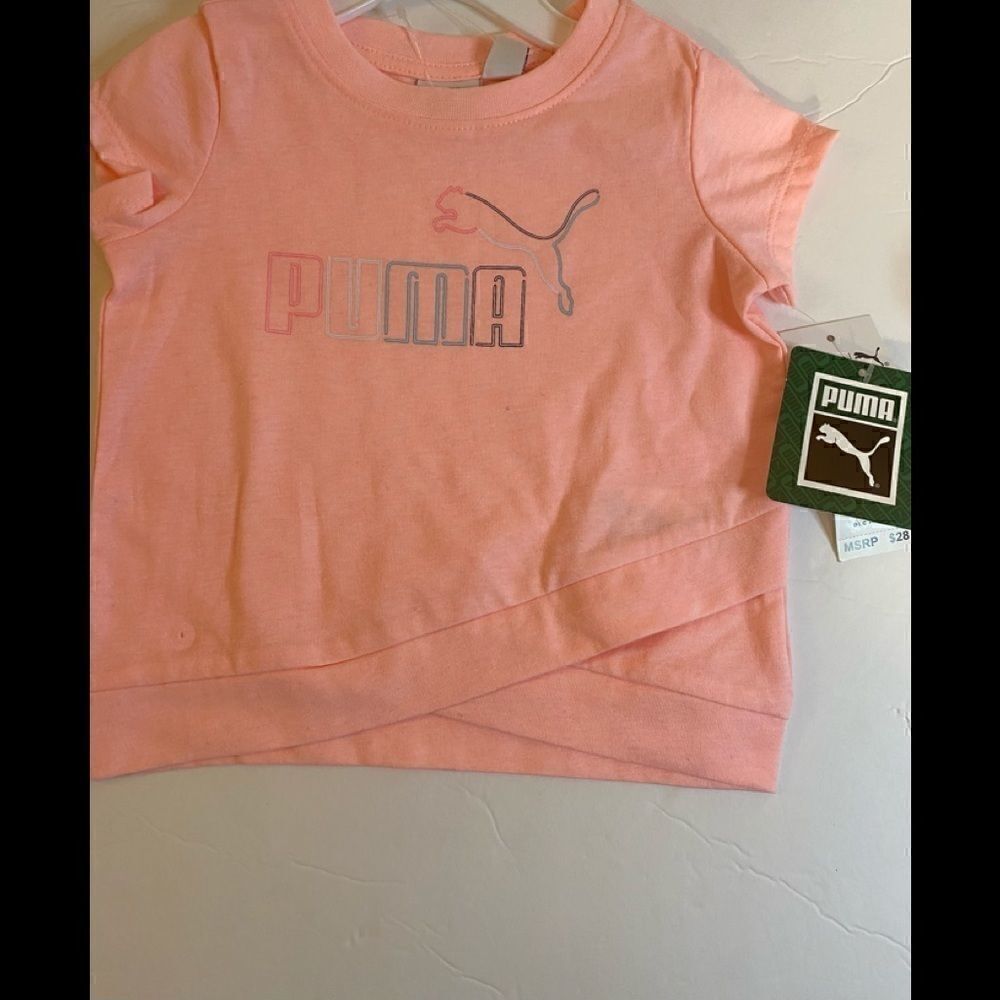 🎉Puma Little Girl 2 PC leggings set Peach - Picture 3 of 12